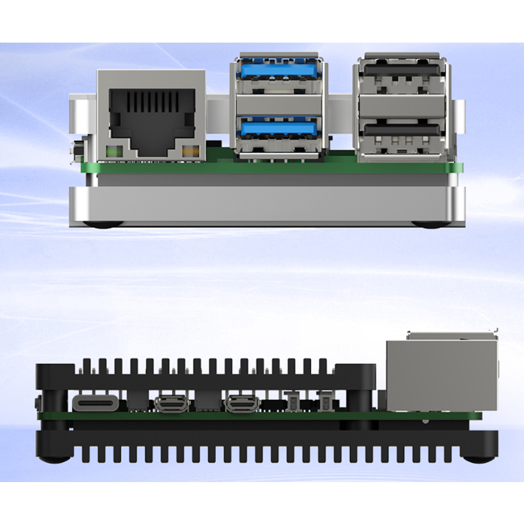 Raspberry Pi5 Passive Cooling CNC Case - Open