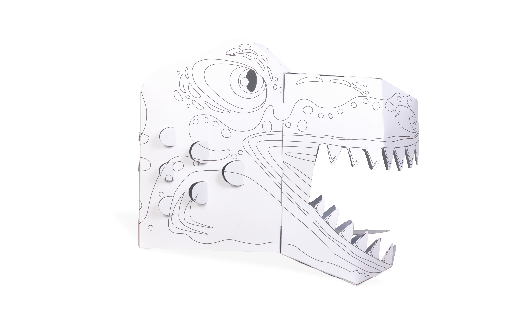 T-Rex Colour in 3D Mask - Card Craft