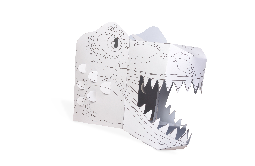 T-Rex Colour in 3D Mask - Card Craft