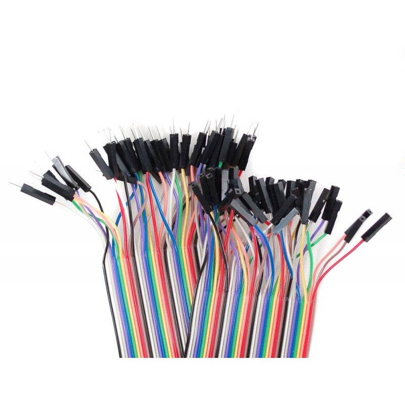 Raspberry Pi compatible Jumper Wires (Male/Female) 200mm - 40 way - Tear Off Strips