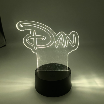 Personalised Disney Style LED Name Sign | Custom Acrylic Night Light | Kids Bedroom & Desk Decor Lamp