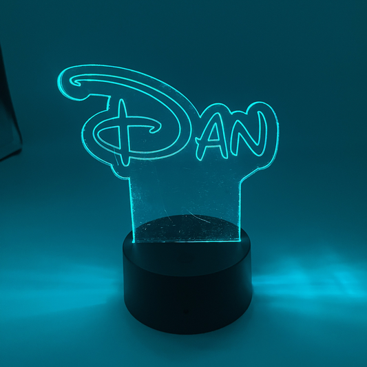 Personalised Disney Style LED Name Sign | Custom Acrylic Night Light | Kids Bedroom & Desk Decor Lamp