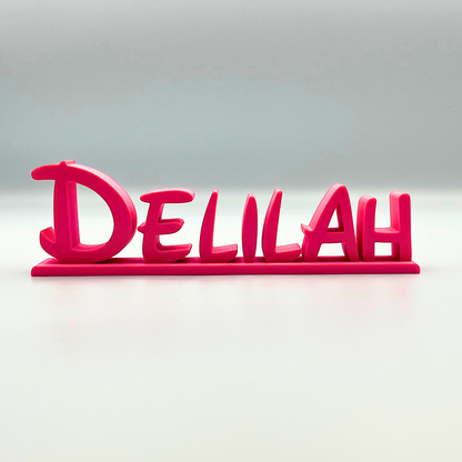 Personalised Disney Style 3D Printed Desk Name Sign | Custom Name Plaque | Kids Bedroom & Desk Decor