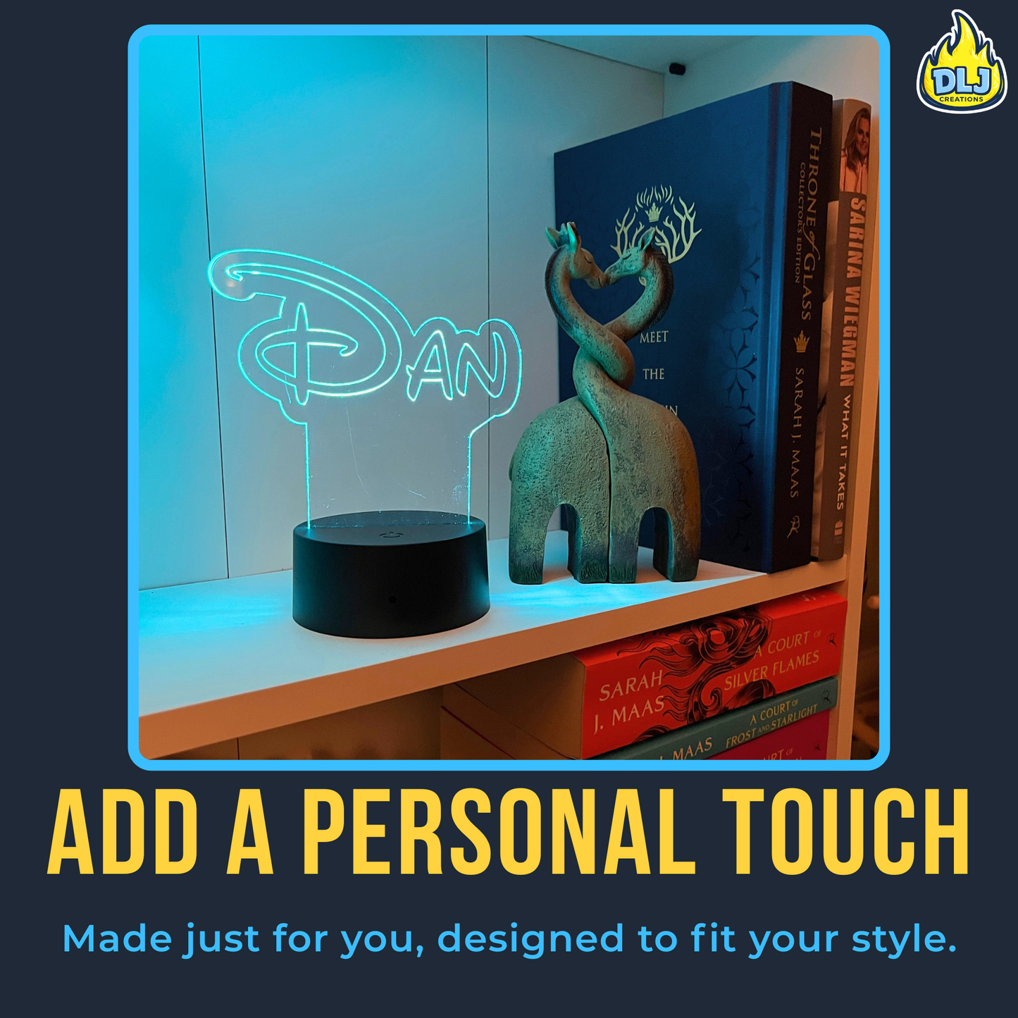 Personalised Disney Style LED Name Sign | Custom Acrylic Night Light | Kids Bedroom & Desk Decor Lamp