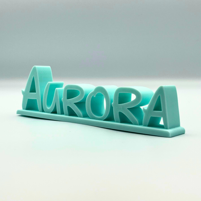Personalised Disney Style 3D Printed Desk Name Sign | Custom Name Plaque | Kids Bedroom & Desk Decor