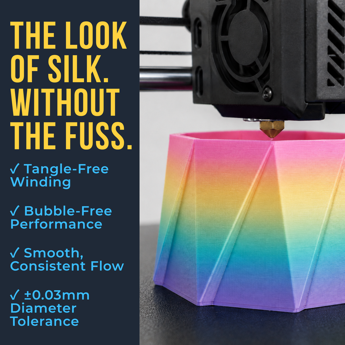 Silk PLA 3D Printer Filament 1.75mm – 1kg Spool