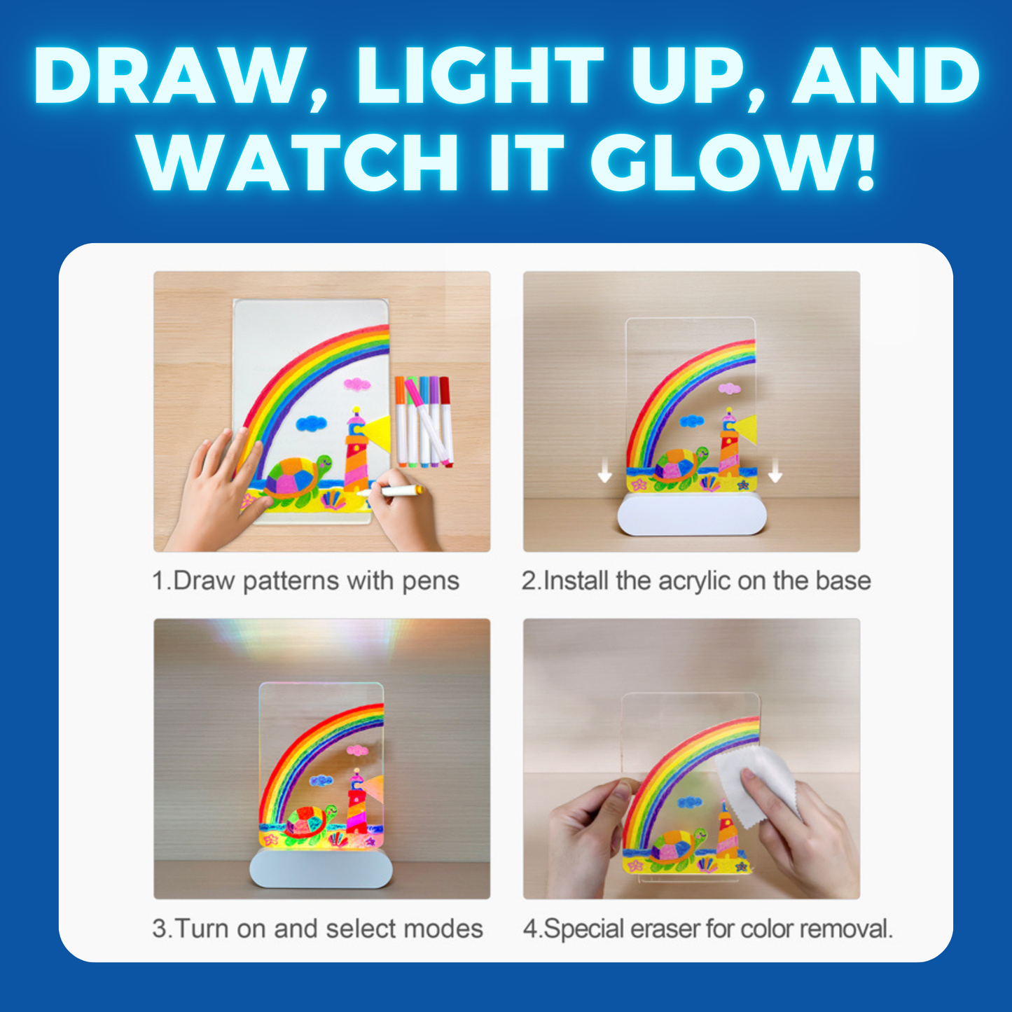 LED Light Up Drawing Board for Kids