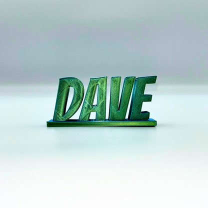 Personalised Comic Book Style 3D Printed Desk Name Sign | Custom Gamer & Desk Decor Gift | Comic Style Name Plaque