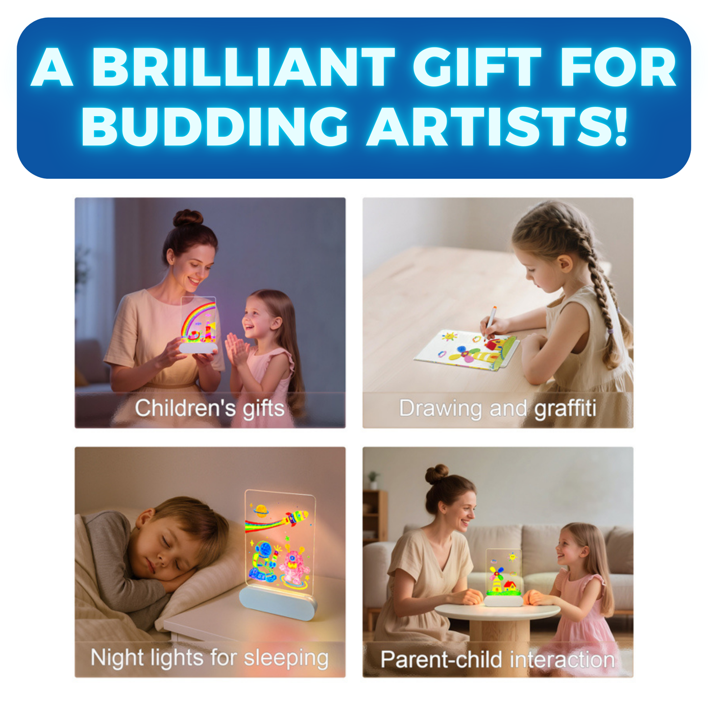 LED Light Up Drawing Board for Kids