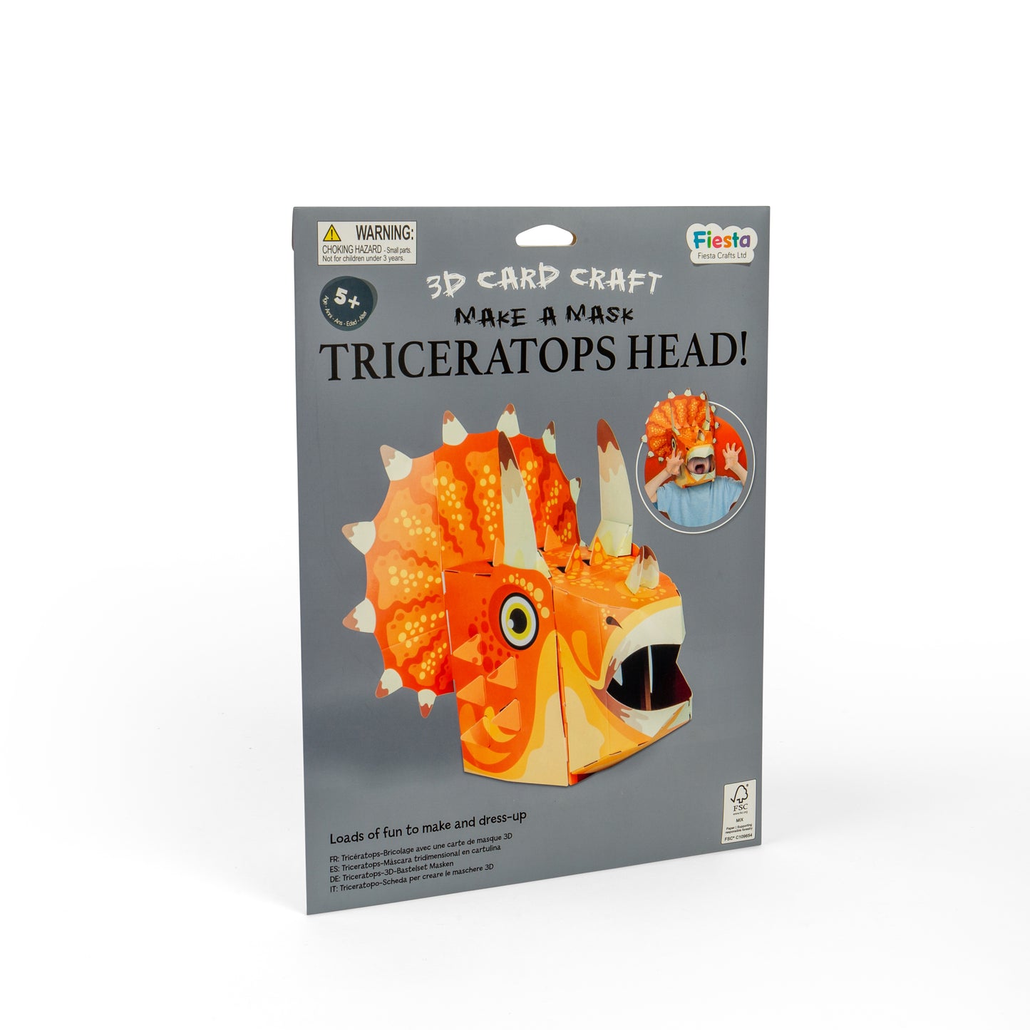 Triceratops 3D Mask Card Craft