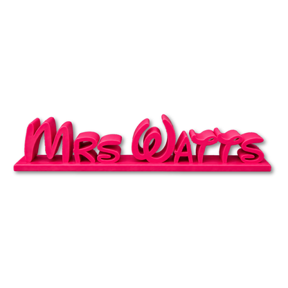 Personalised Disney Style 3D Printed Desk Name Sign | Custom Name Plaque | Kids Bedroom & Desk Decor