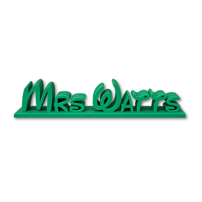 Personalised Disney Style 3D Printed Desk Name Sign | Custom Name Plaque | Kids Bedroom & Desk Decor