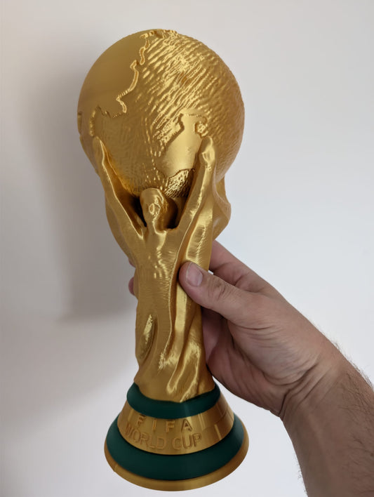 3D Printed World Cup Trophy | Football Fan Gift | World Cup Replica Trophy | Football Collectible | Desk Display & Sports Decor