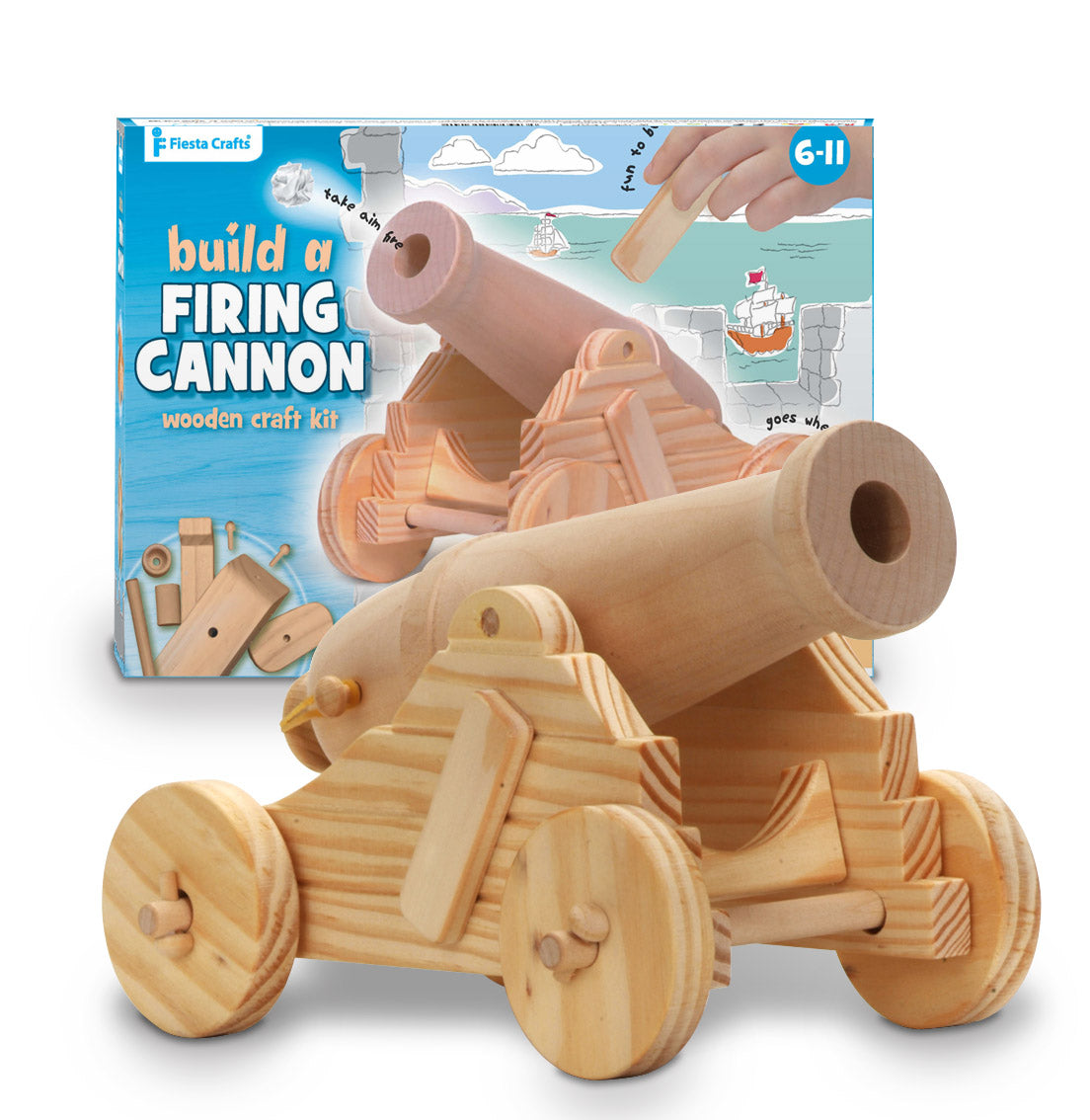 Build Your Own Wooden FIRING Cannon Kit!