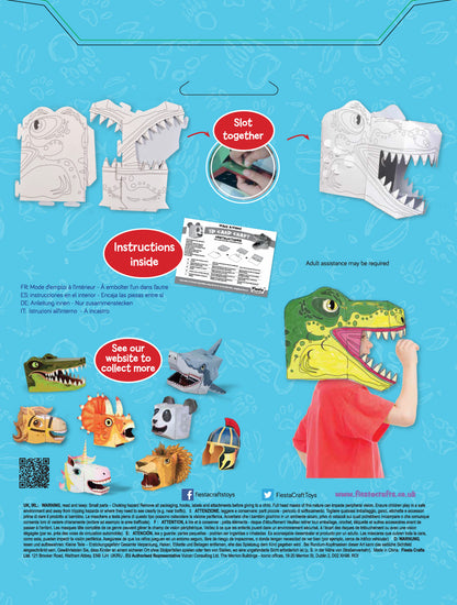 T-Rex Colour in 3D Mask - Card Craft