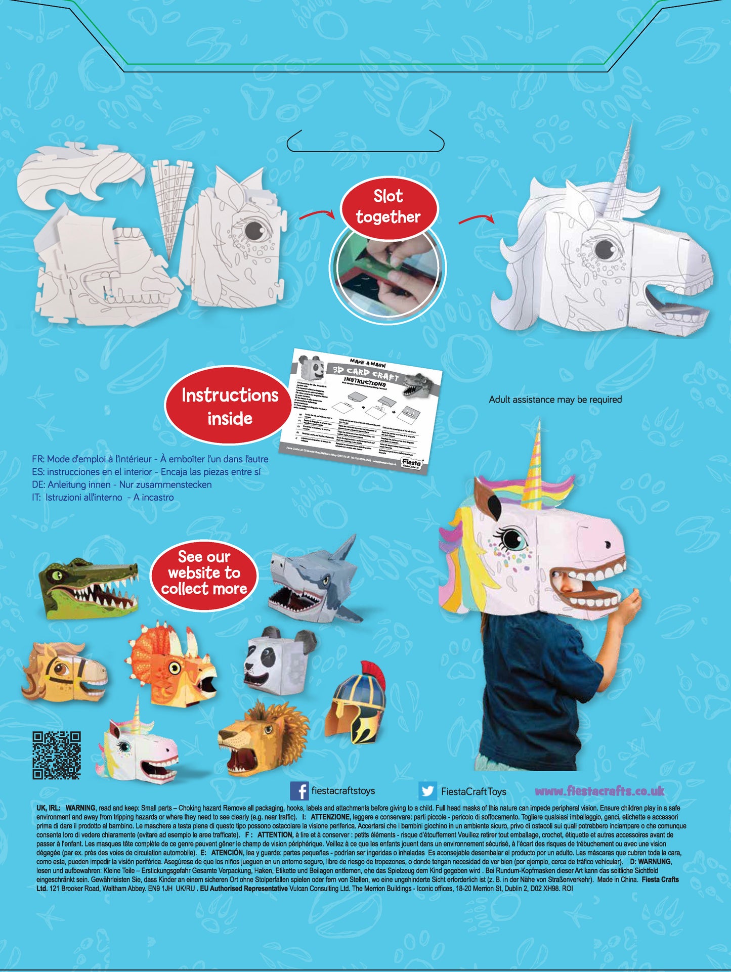Unicorn Colour in 3D Mask - Card Craft