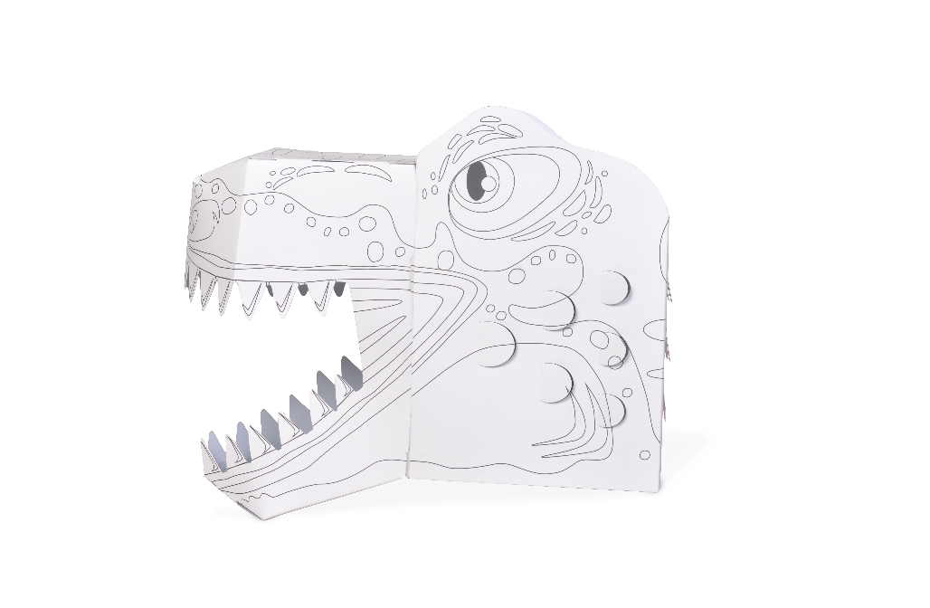 T-Rex Colour in 3D Mask - Card Craft