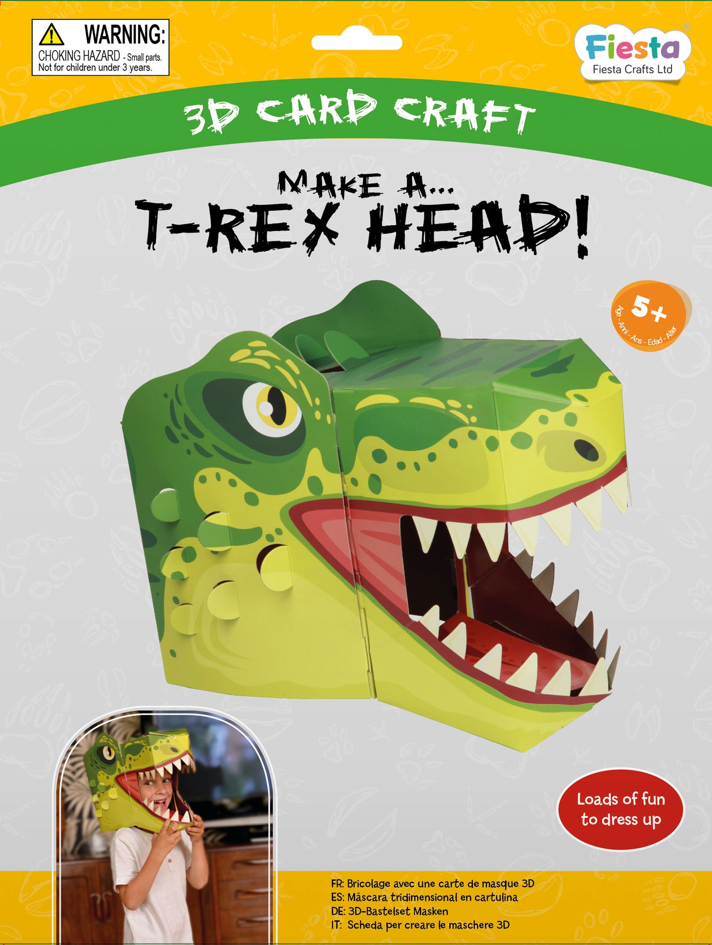 T-Rex 3D Mask - Card Craft