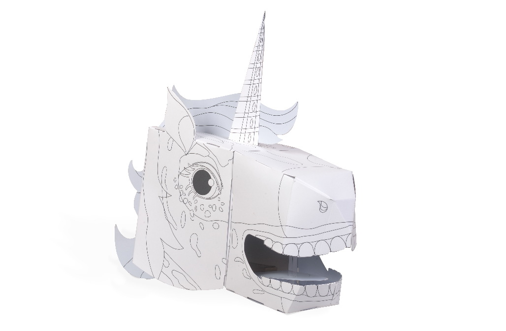 Unicorn Colour in 3D Mask - Card Craft